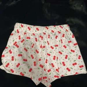 Cherry pajama shorts —see through—